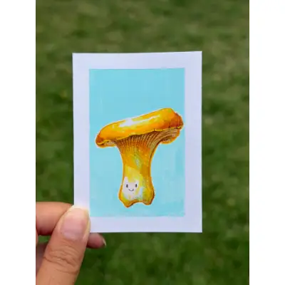 Chanterelle Cutie aceo art card thumbnail 1