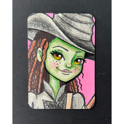 Elphaba aceo art card thumbnail 2
