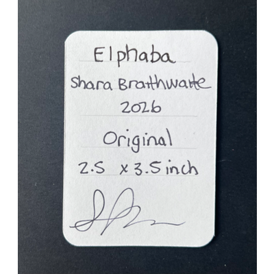 Elphaba aceo art card thumbnail 3