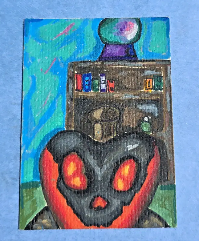Witch Study 1 of 2 aceo art card