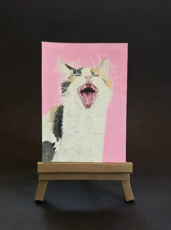 Sleepy Cat — Card 1 of 9 | by ArtsyyCarly aceo art card