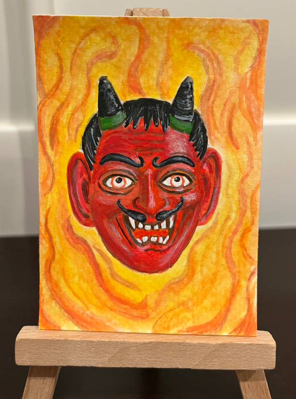 The Devil aceo art card