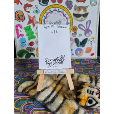 "Night Sky Celebration" Cupcake, Food aceo art card thumbnail 2