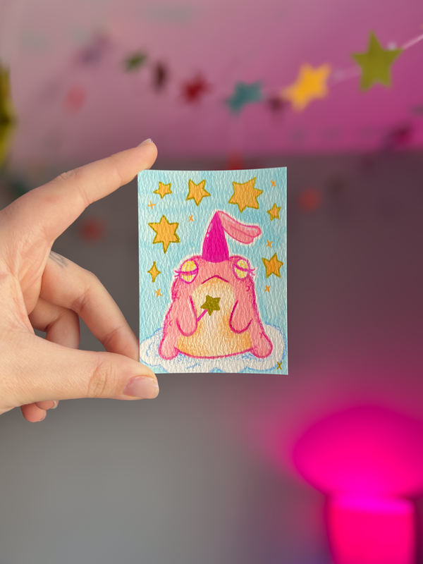 Princess Frog aceo art card