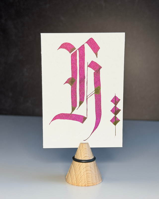 Gothic Initial Series-H aceo art card