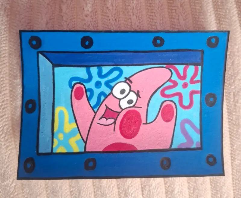 Window Patrick aceo art card