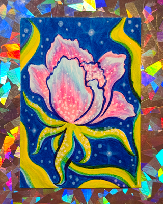 Fleur Celeste No. 6 aceo art card thumbnail 2