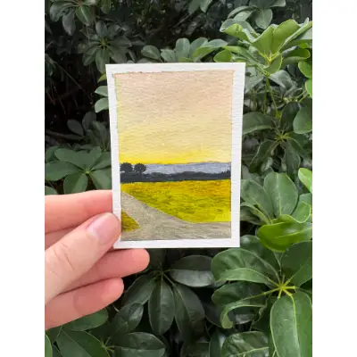 At a Crossroads aceo art card thumbnail 1
