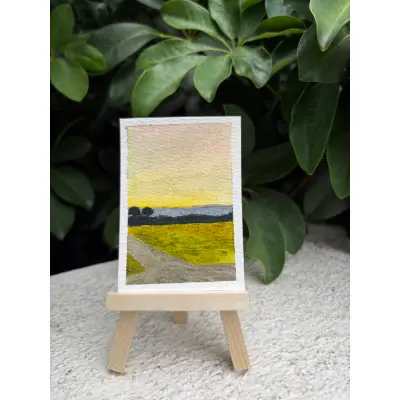 At a Crossroads aceo art card thumbnail 2