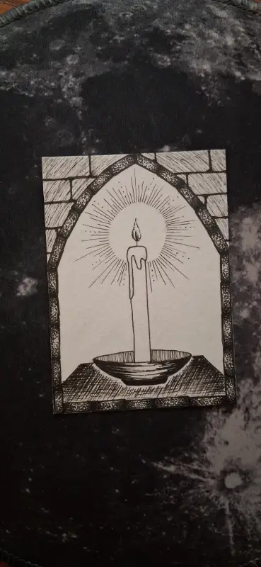 Burning Candle aceo art card