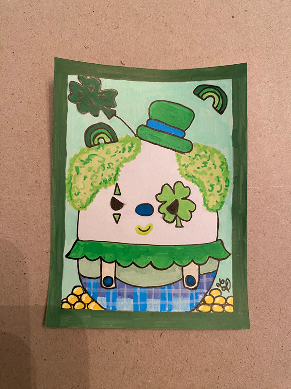 Lucky clown aceo art card