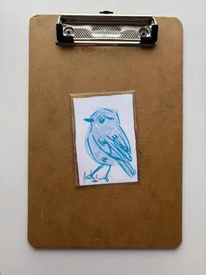 “First Flight” bird aceo art card thumbnail 2