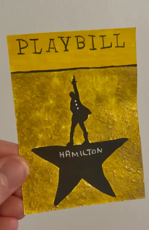 Hamilton Playbill Musical (2.5x3.5) aceo art card