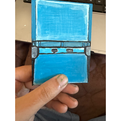 Double Sided Gameboy with Super Mario game by AThingCalledWhimsy aceo art card thumbnail 2