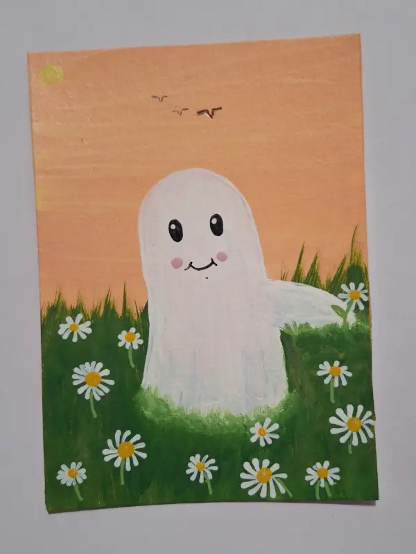 Field of Daisy's Ghost aceo art card