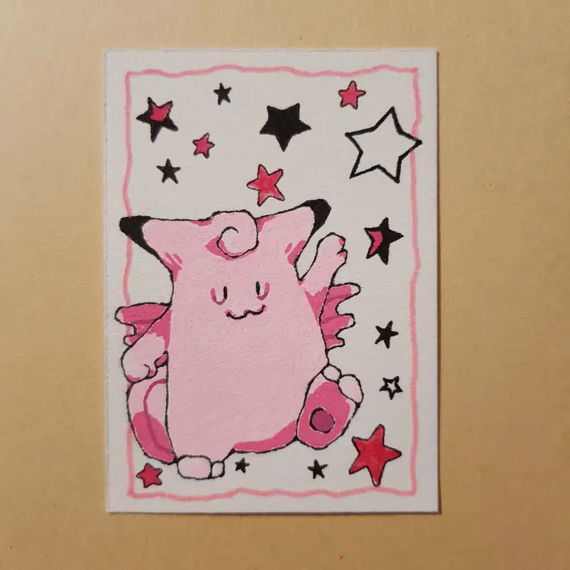 Sakura Moon aceo art card