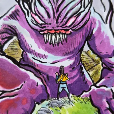 First Time Hero aceo art card thumbnail 2