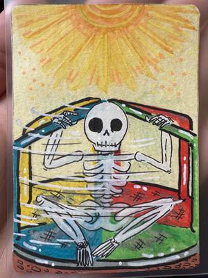Dizzy aceo art card thumbnail 1