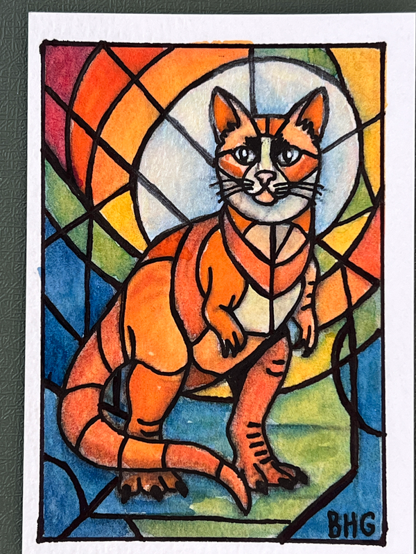 Catasaurus Rex #1 aceo art card