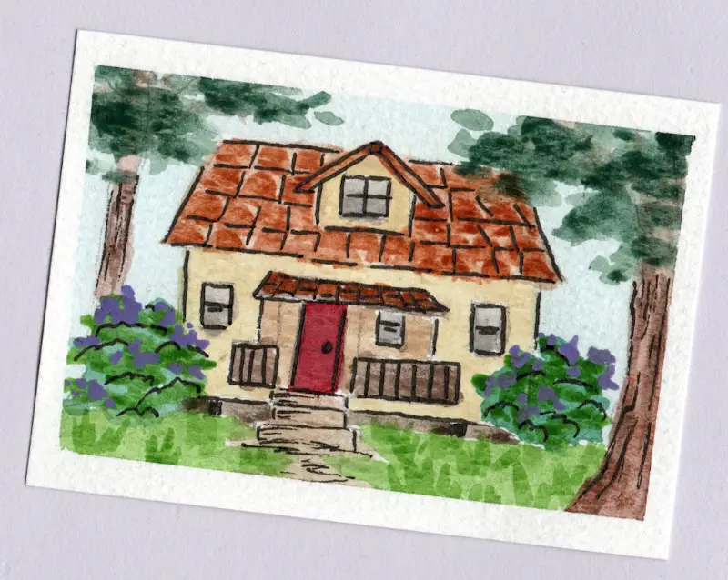 The Front Yard aceo art card