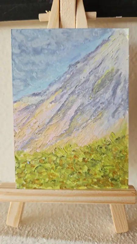 Mountain aceo art card