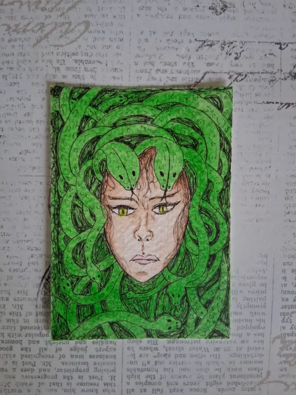 Medusa aceo art card