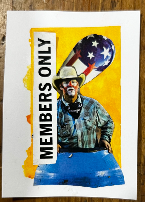 Members Only Cowboy aceo art card