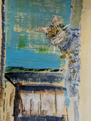 City cat aceo art card thumbnail 2