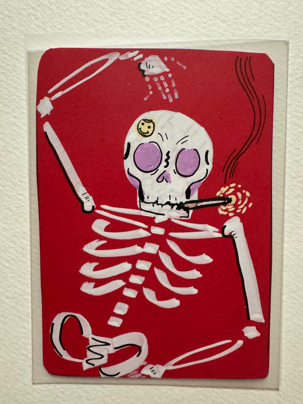 Skele-cig aceo art card