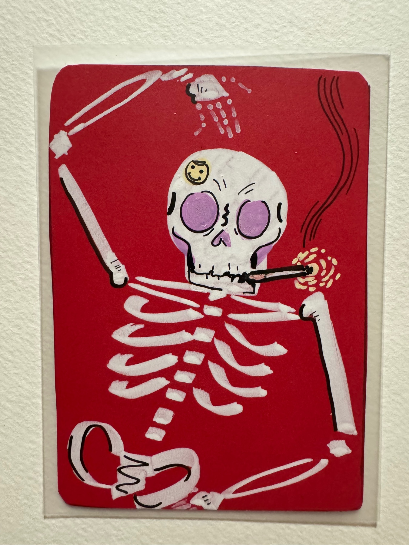 Skele-cig aceo art card