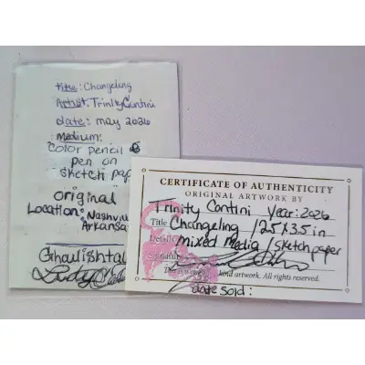 Changeling aceo art card thumbnail 3