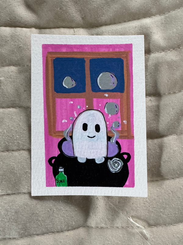 Whimsical Halloween 4,5, and 6 aceo art card