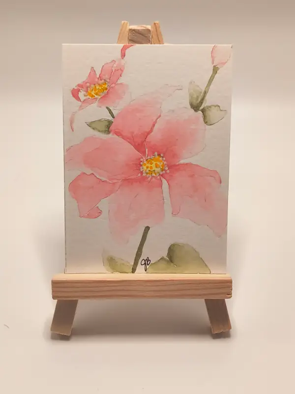 Blush Blossom aceo art card