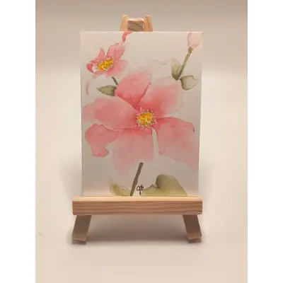 Blush Blossom aceo art card thumbnail 1