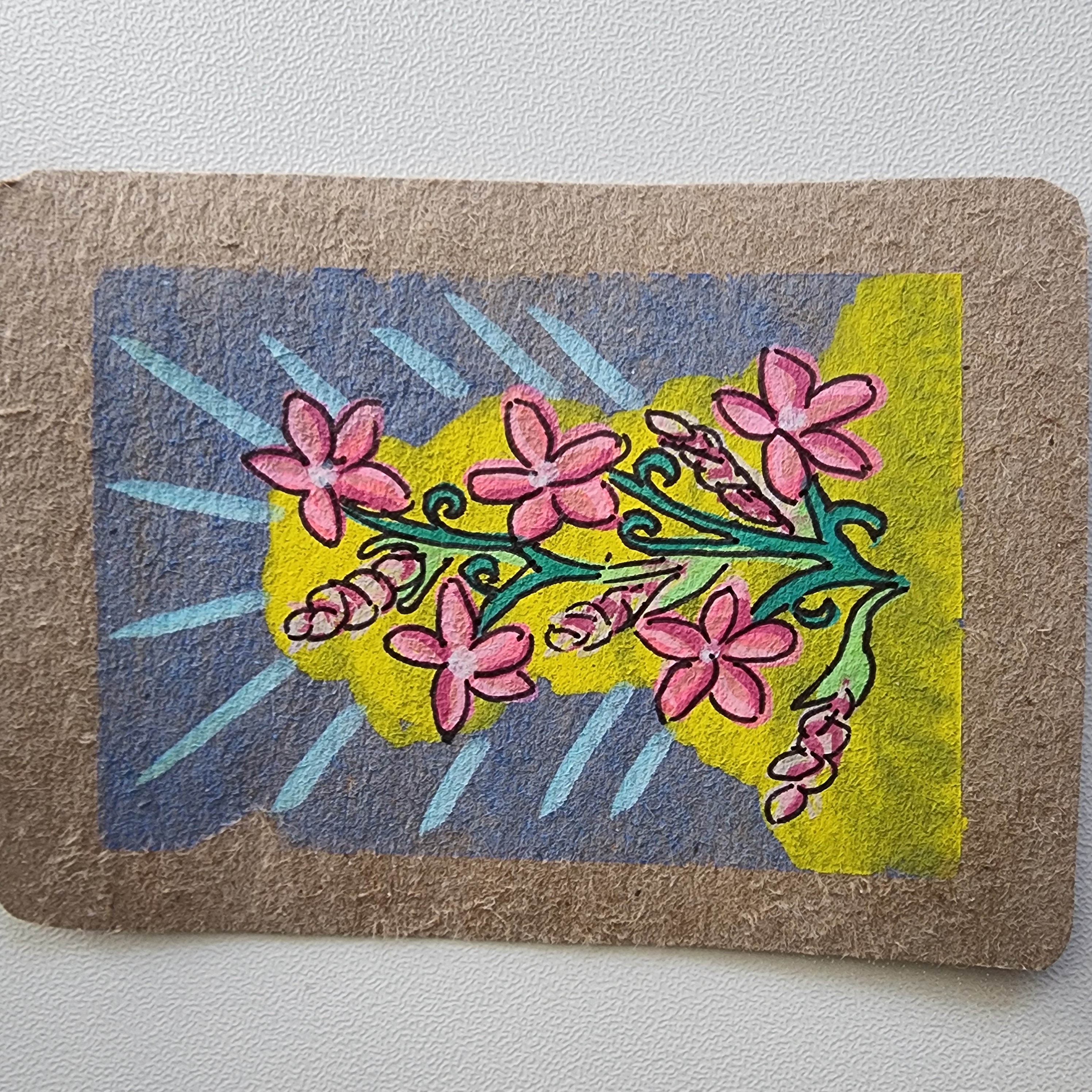 Floral Glow aceo art card