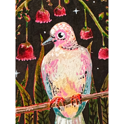 Dove in the Evening aceo art card thumbnail 2