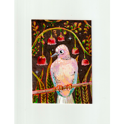 Dove in the Evening aceo art card thumbnail 1