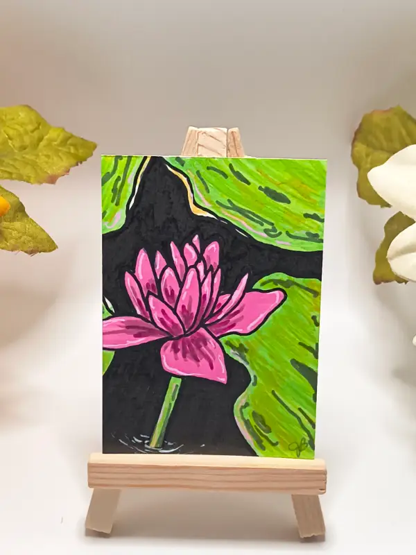 Lotus Serenity aceo art card