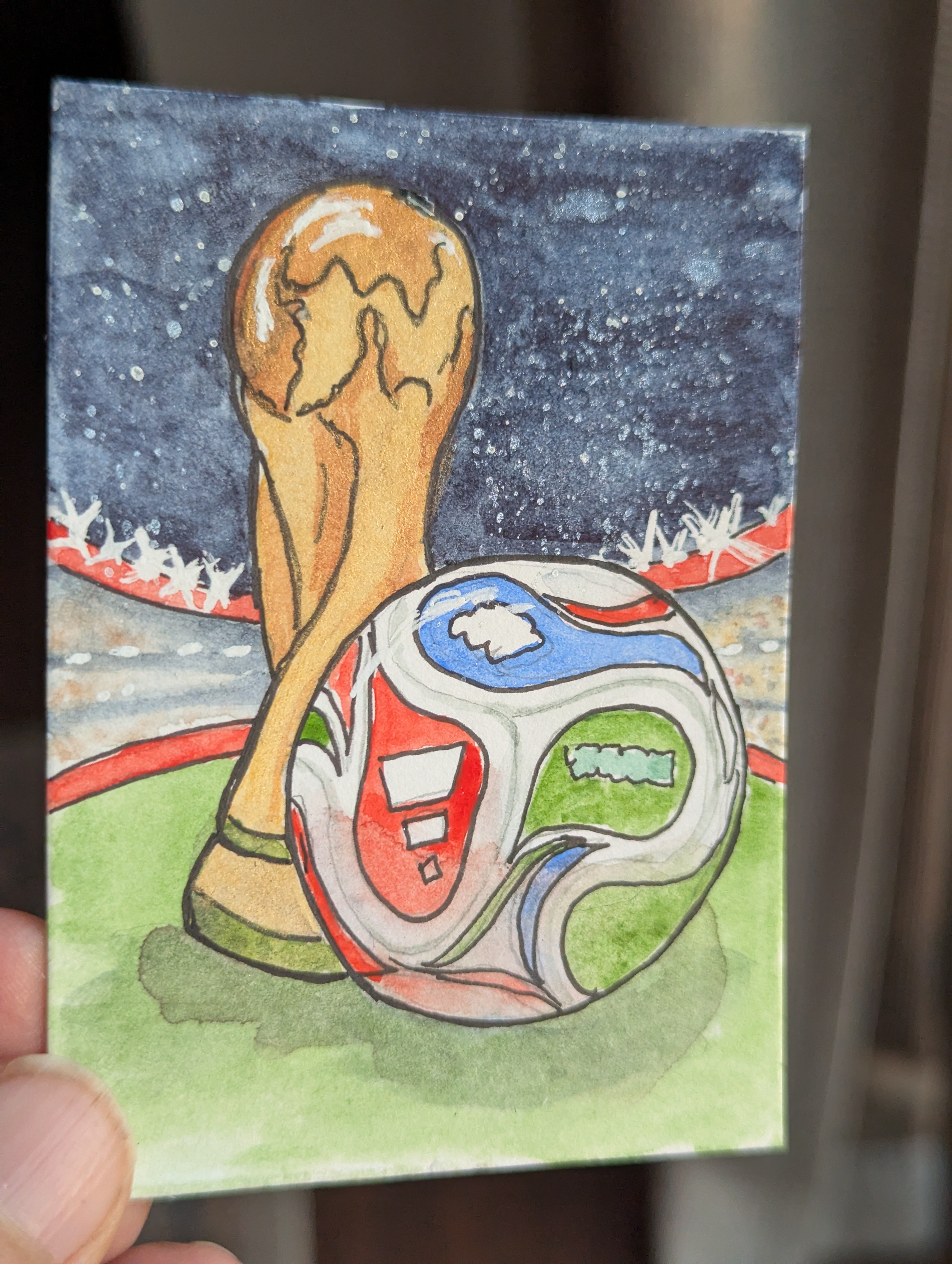 World Cup aceo art card thumbnail 3