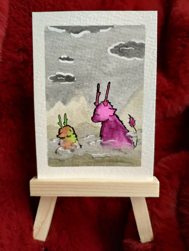Meeting aceo art card