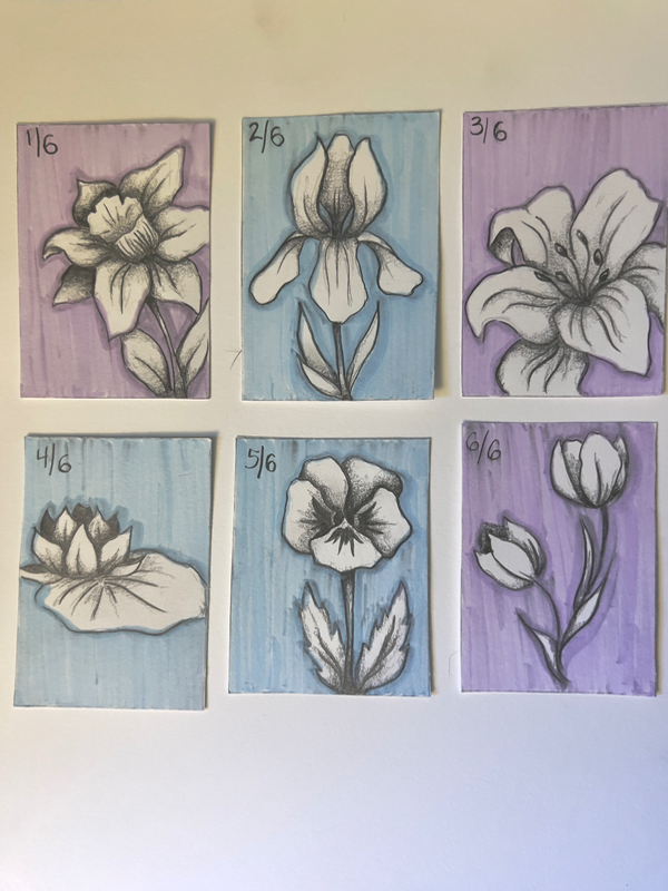 Garden Stroll aceo art card