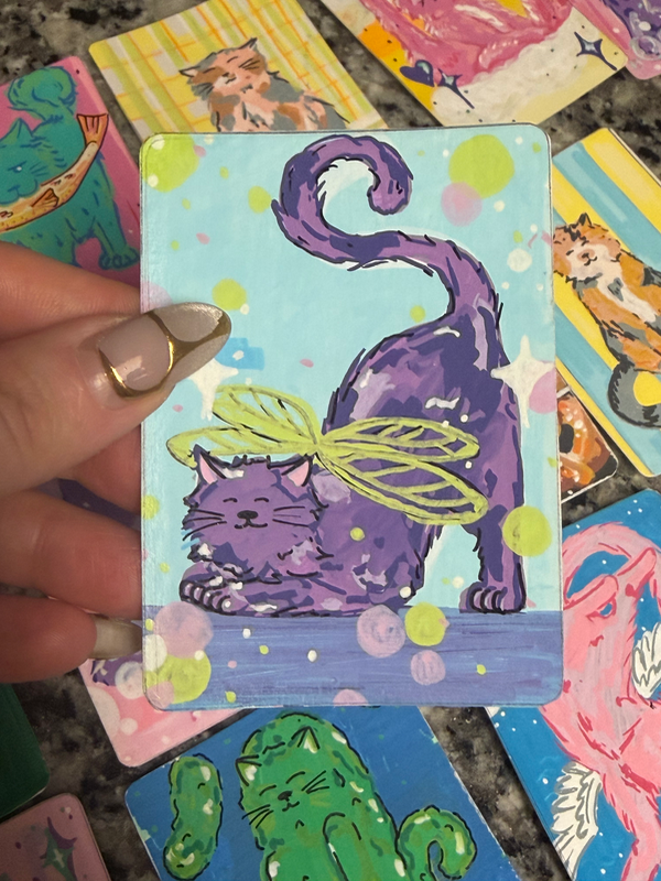 Dragon wings aceo art card