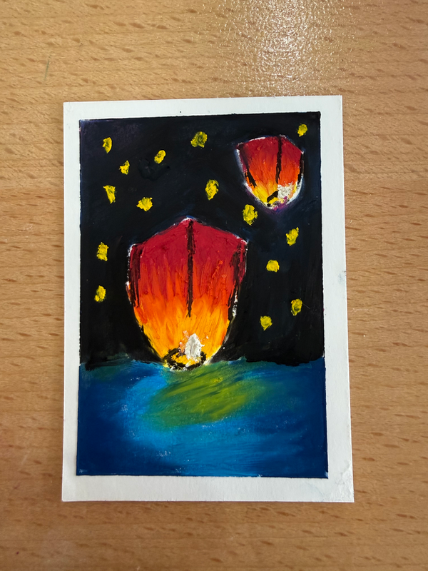 Roll&Paint Day 11 aceo art card