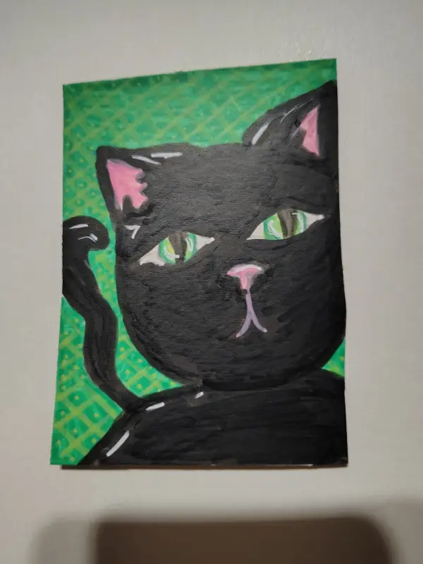 Jim black cat ninthhouseoracle aceo art card