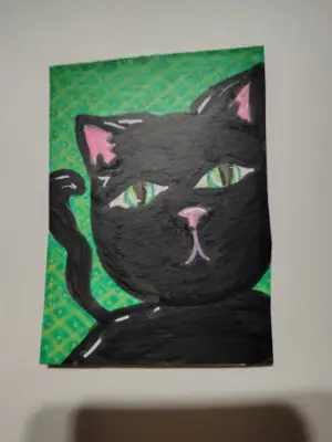 Jim black cat ninthhouseoracle aceo art card thumbnail 1