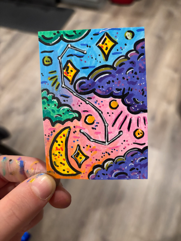 Scorpio Constellation / Astrology aceo art card