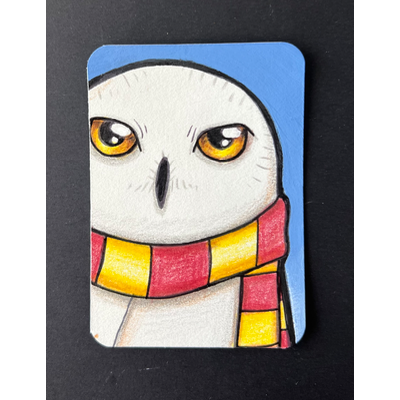 Hedwig aceo art card thumbnail 2