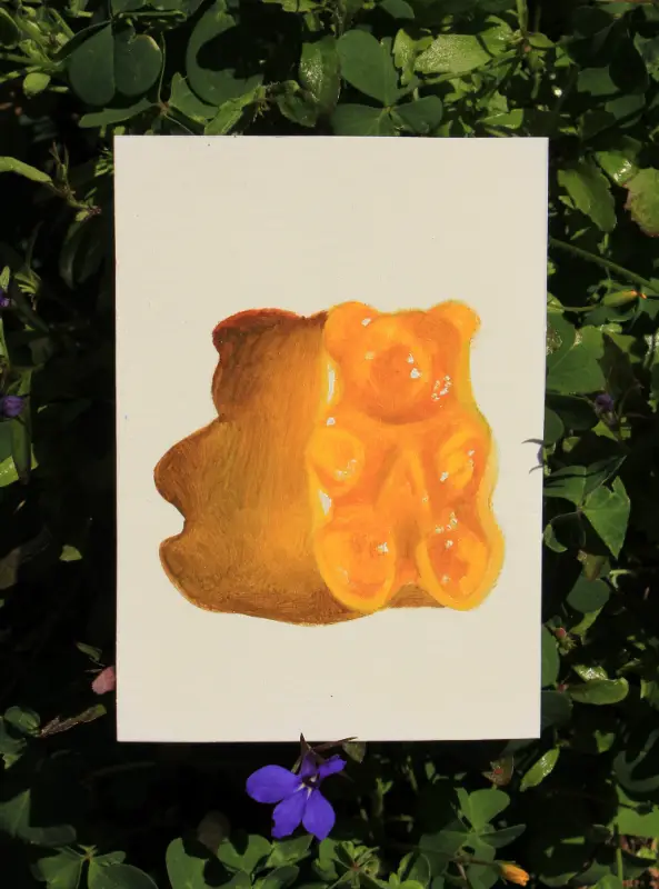 Gummy Bear Study #4 aceo art card