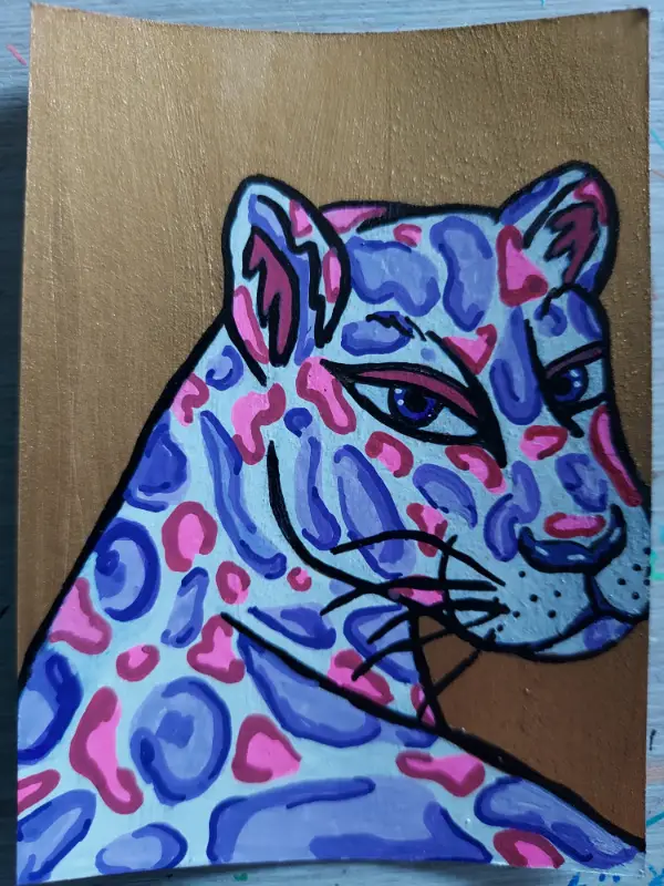 This is My Normal Fur Color aceo art card