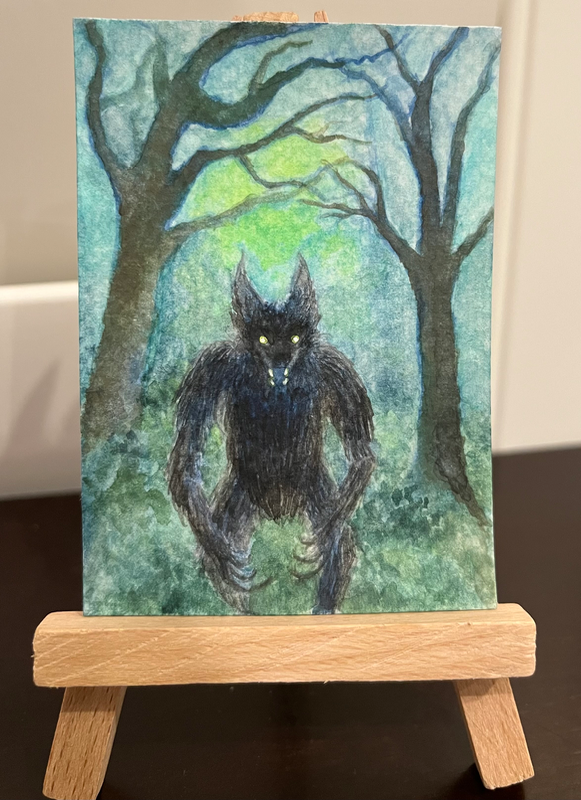 Werewolf aceo art card